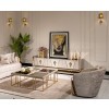 Carmela Shimmer Ivory Occasional Table Set