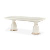 Lisbon Silken Matte Cream Rectangular Dining Room Set