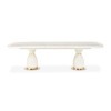 Lisbon Silken Matte Cream Rectangular Dining Room Set