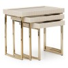 Lisbon Silken Matte Cream Occasional Table Set
