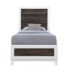 Lisbon Youth Panel Bed (Oak and White)