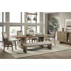 Landmark Rectangular Dining Room Set w/ Upholstered Chairs and Bench
