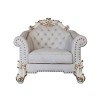 Vendome II Ivory Fabric Chair (Antique Pearl)