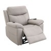 Chriki Light Gray Power Lift Recliner w/ Heating and Massage