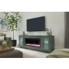 Perry 84 Inch Fireplace Console (Sage Green)