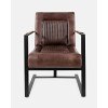 Maguire Leather Accent Chair (Dark Sienna)