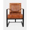 Maguire Leather Accent Chair (Saddle)