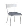 Maiden Curved Back Side Chair (Gray) (Set of 2)