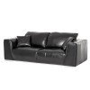Mia Bella Sophia Leather Standard Sofa (Onyx)