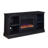 Byron 66 Inch Fireplace Console (Black)