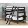 Vista Grey Twin over Twin Bunk Bed w/ Ladder