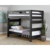 Vista Grey High Top Twin over Twin Bunk Bed w/ Ladder