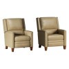 Connor Luxe Latte Power Cordless High Leg Recliner w/ Power Headrest (Set of 2)