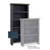 Eastport 74 Inch Bookcase w/ 4 Fixed Shelves (Malta Blue)