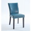Michelle Bonded Leather Parsons Chair (Blue) (Set of 2)