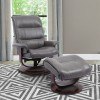 Knight Swivel Recliner and Ottoman (Ice)