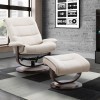 Knight Oyster Reclining Swivel Chair and Ottoman