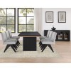Magnolia Black Rectangular Dining Room Set w/ Upholstered Chairs