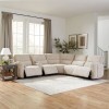 Modesto Buttercream 6-Piece Power Reclining Sectional w/ Power Adjustable Headrests
