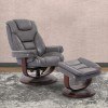 Monarch Swivel Recliner and Ottoman (Ice)