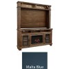 Sawyer 79 Inch Highboy Fireplace Console w/ Hutch (Malta Blue)