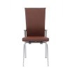 Molly Motion Back Side Chair (Brown/ Chrome) (Set of 2)