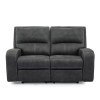 Polaris Power Reclining Loveseat w/ Power Headrests (Slate)