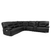 Spartacus 6-Piece Power Reclining Sectional (Black)