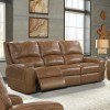 Swift Power Reclining Sofa w/ Power Headrests (Bourbon)