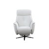 Tripp Cortana White Power Swivel Recliner
