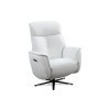 Tripp Cortana White Power Swivel Recliner