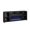 Taylor 84 Inch Fireplace Console (Black)
