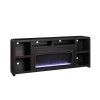 Taylor 84 Inch Fireplace Console (Black)