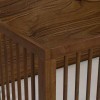 Malia Walnut Crib w/ High Headboard And Guardrail