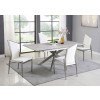 Nala Dining Room Set w/ White Motion Back Chairs