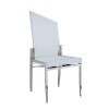 Nala Motion Back Side Chair (White/ Brushed) (Set of 2)