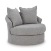 Ashford Isle Pewter Swivel Accent Chair
