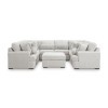 Cuddlesome Arctic 9-Piece U-Shaped Sectional w/ Ottoman