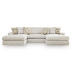 Butler Pier Feathered 3-Piece Double Chaise Sectional