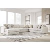 Butler Pier Feathered 6-Piece Sectional w/ Left Chaise