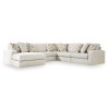 Butler Pier Feathered 5-Piece Sectional w/ Left Chaise