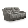 Mixed Momentum Shadow Power Reclining Loveseat with Console