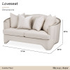 London Place Champagne Loveseat