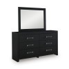 Marzoni Matte Black Upholstered Panel Youth Bedroom Set