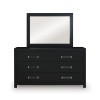 Marzoni Matte Black Upholstered Panel Youth Bedroom Set