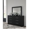 Marzoni Matte Black Upholstered Panel Youth Bedroom Set