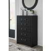 Marzoni Matte Black Upholstered Panel Youth Bedroom Set