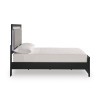 Marzoni Matte Black Upholstered Panel Youth Bed