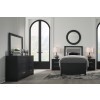 Marzoni Matte Black Upholstered Panel Youth Bedroom Set