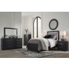 Marzoni Matte Black Upholstered Panel Youth Bedroom Set